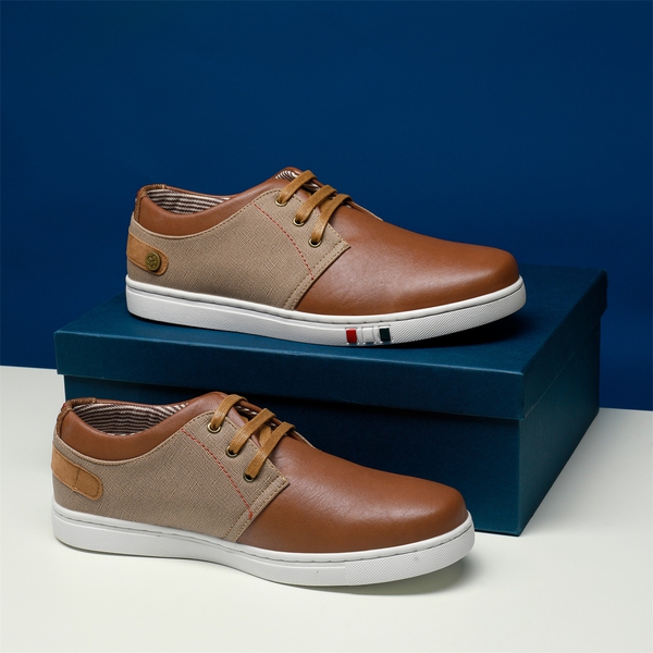 Men's Modern Casual Fashion Sneakers - TAN - 6
